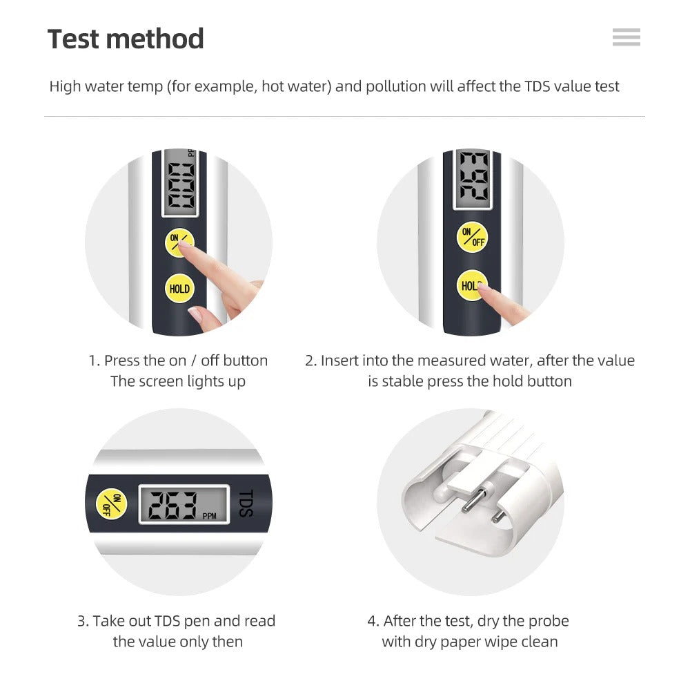 TDS Meter Digital Water Quality Tester