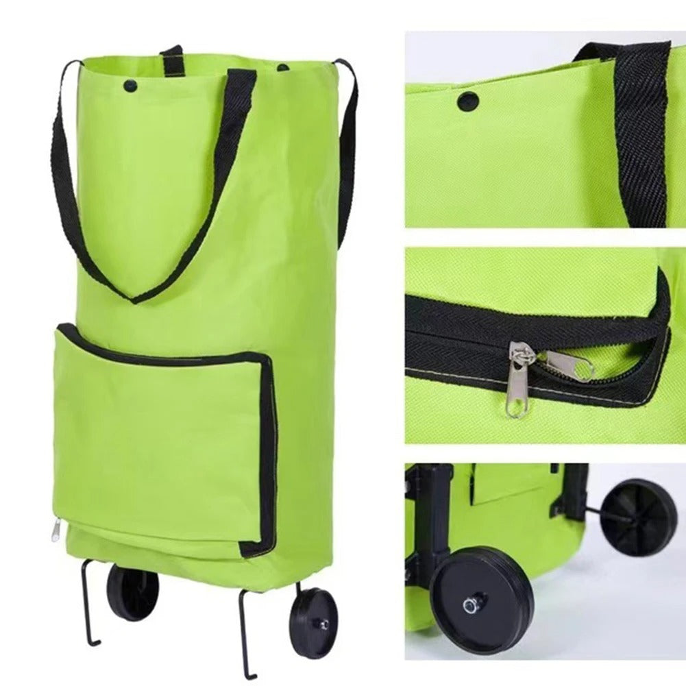 New Foldable Shopping Bag with Wheels Mix/Random Colors