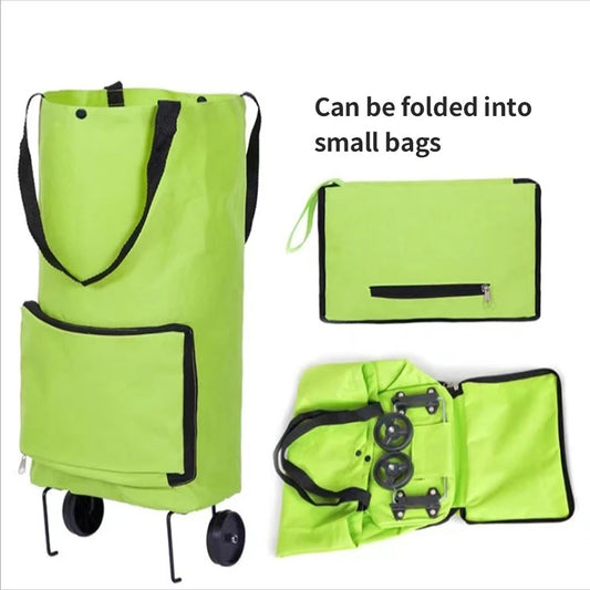 New Foldable Shopping Bag with Wheels Mix/Random Colors