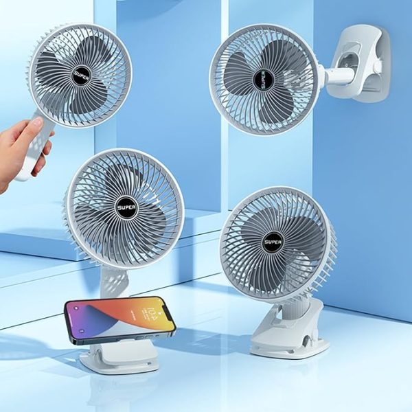 New Portable 3 Gears Rechargeable Desktop Fan